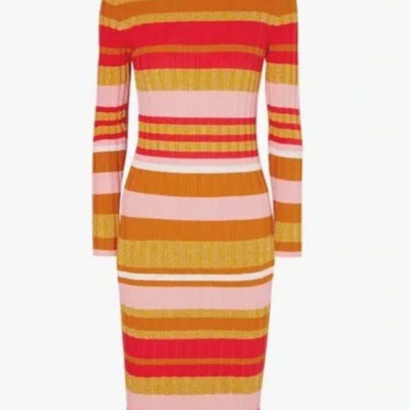 Stine Goya Jeanne Metallic Striped Midi Dress - Picture 5 of 11